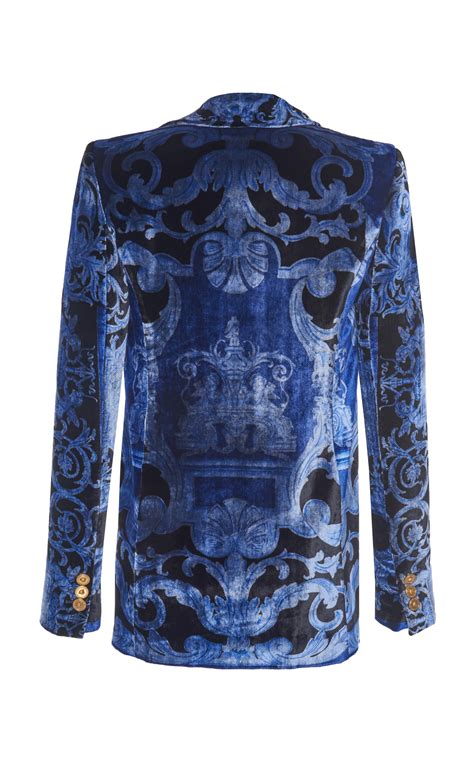 versace blue velvet jacket